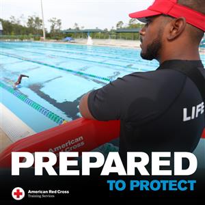 Lifeguard on Stand and Prepared to Protect