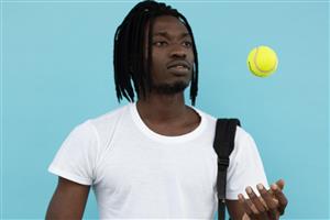 Young Man with Tennis Ball
